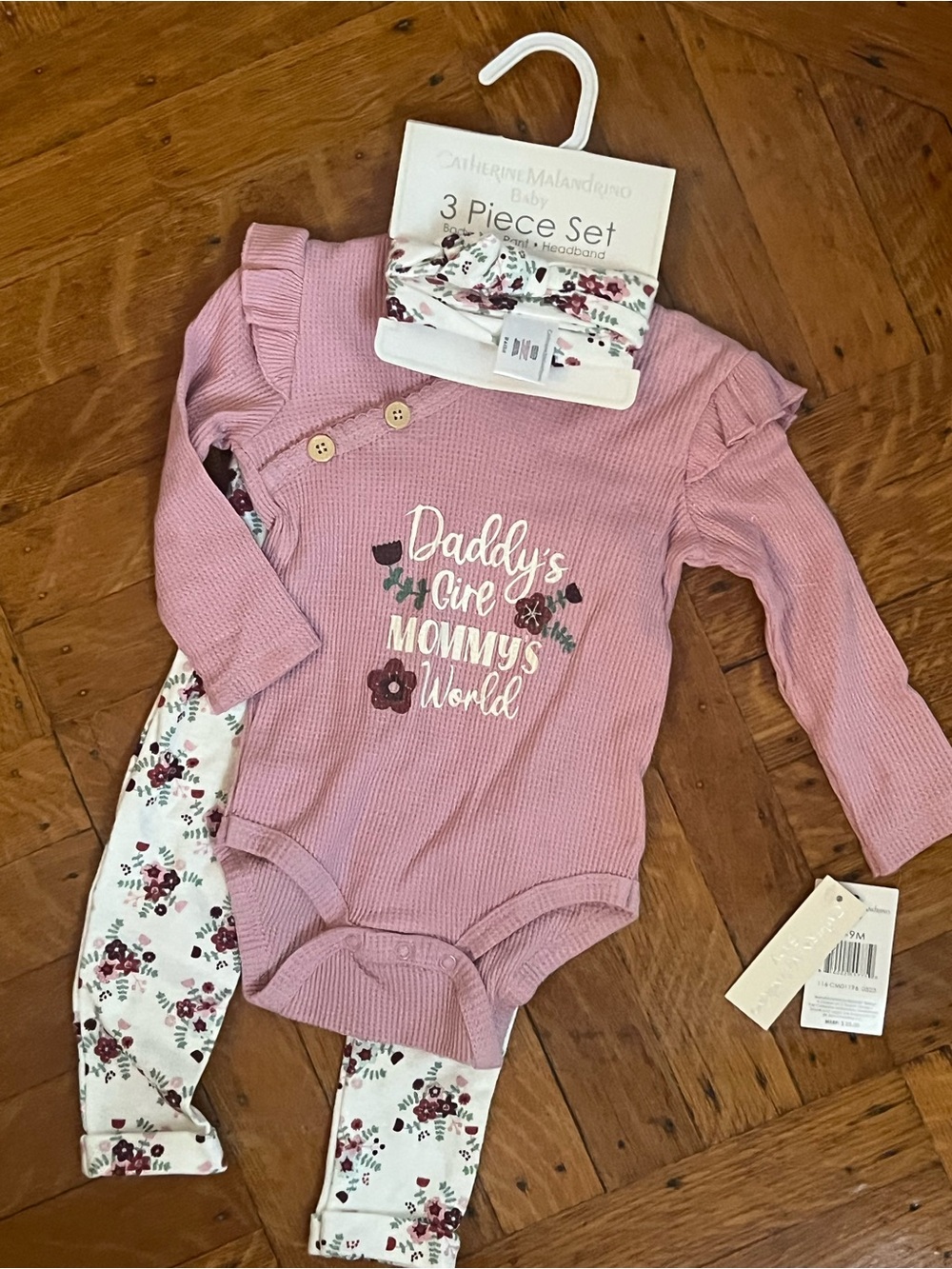 Catherine Malandrino Pink Long-Sleeve One-Piece 3-Piece Set